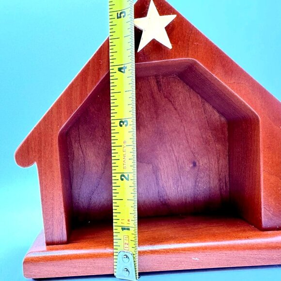 Amish Nativity Manger Scene Christmas Wooden Handmade Set of 16 Pieces - Picture 3 of 12